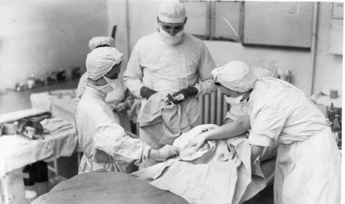 Framed Print : Skin-graft surgery preparation Framed Print : Skin-graft surgery preparation