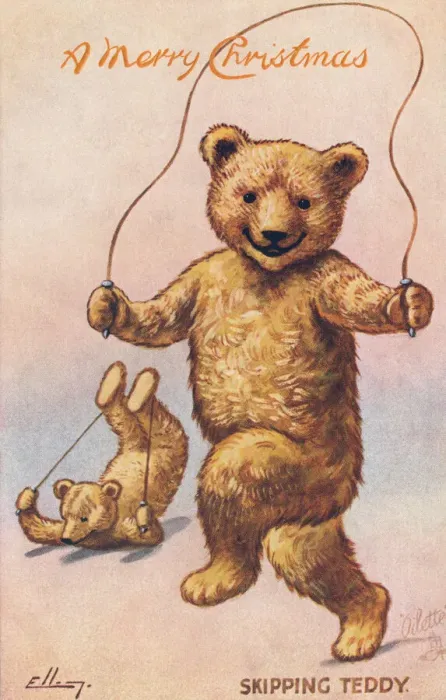 Framed Print : Skipping. Two teddy bears with skipping ropes Framed Print : Skipping. Two teddy bears with skipping ropes