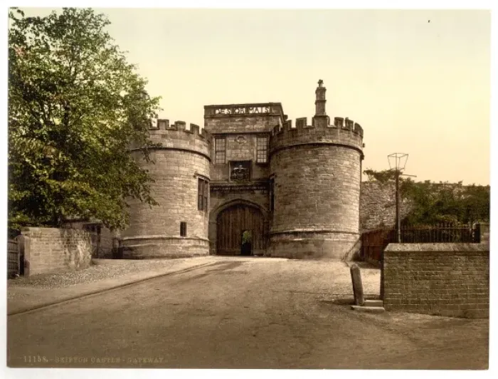 Framed Print : Skipton Castle, gateway, Yorkshire, England Framed Print : Skipton Castle, gateway, Yorkshire, England