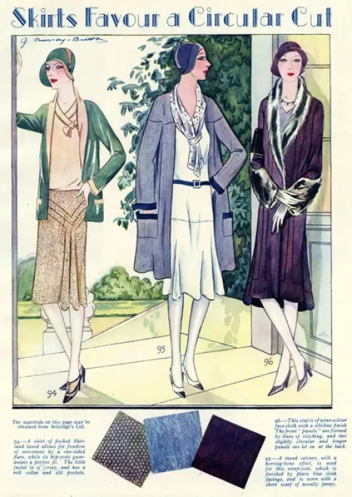 Framed Print : Skirts favour a circular cut 1929 Framed Print : Skirts favour a circular cut 1929