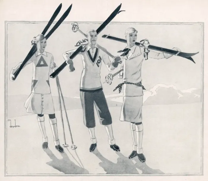 Framed Print : Skiwear by Jane Regny Framed Print : Skiwear by Jane Regny