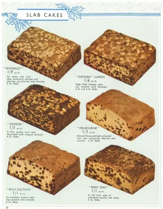 Framed Print : Slab Cake Selection 1937 Framed Print : Slab Cake Selection 1937