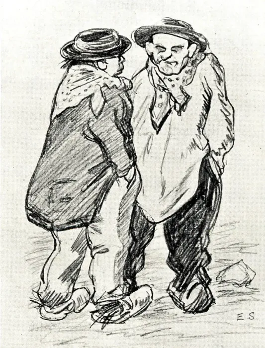 Framed Print : Slack Men. A sketch of two slack looking men, wearing baggy clothes Framed Print : Slack Men. A sketch of two slack looking men, wearing baggy clothes