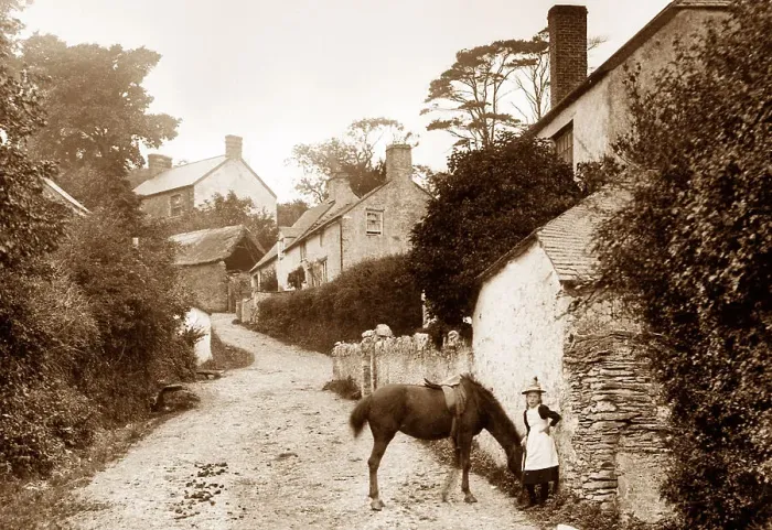 Framed Print : Slade near Ilfracombe early 1900's