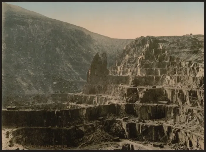 Framed Print : Slate quarries, Bethesda, Wales