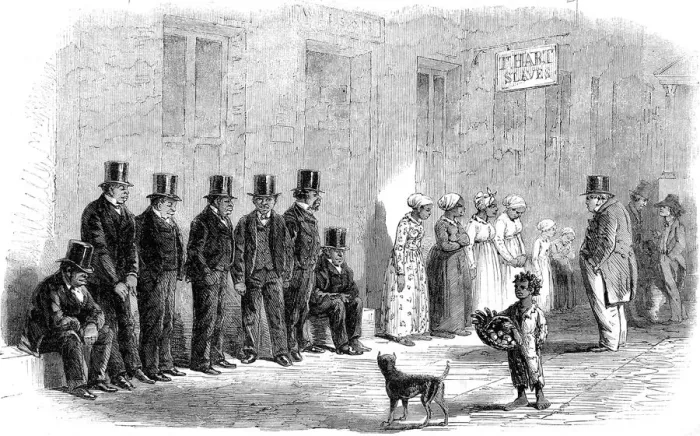 Framed Print : Slaves for sale, New Orleans, 1861 Framed Print : Slaves for sale, New Orleans, 1861