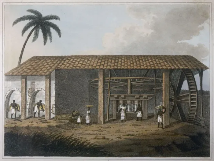 Framed Print : Slaves working in a Sugar Mill in the West Indies Framed Print : Slaves working in a Sugar Mill in the West Indies