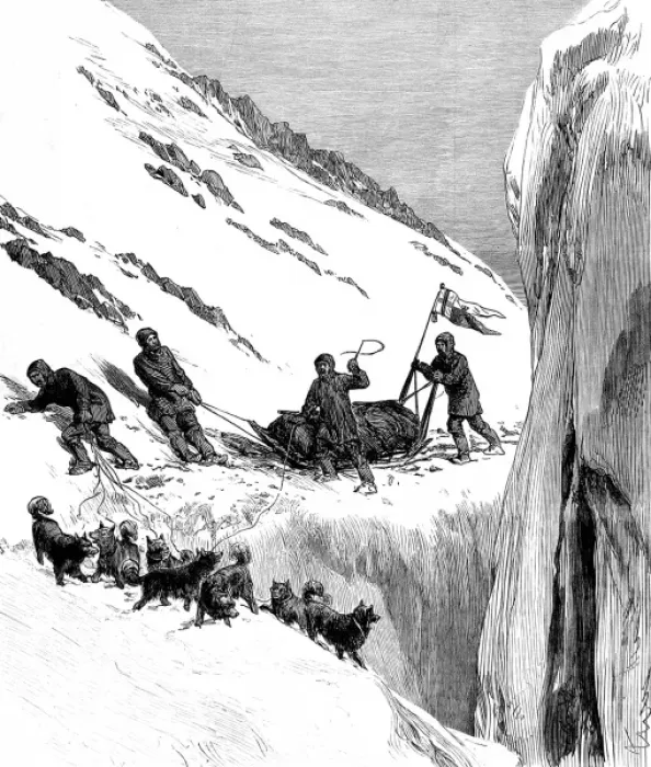 Framed Print : Sledging Party on the British Arctic Expedition, 1875-1876 Framed Print : Sledging Party on the British Arctic Expedition, 1875-1876
