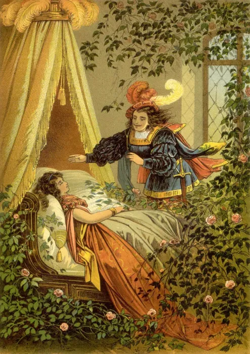 Framed Print : Sleeping Beauty Date: 1880 Framed Print : Sleeping Beauty Date: 1880