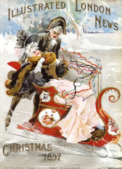Framed Print : Sleigh-ride on ice, 1897 Framed Print : Sleigh-ride on ice, 1897