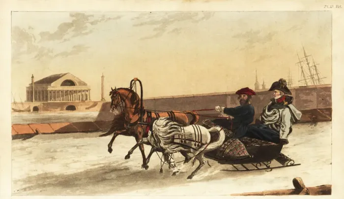 Framed Print : Sleigh used in winter by Alexander Emperor of Russia Framed Print : Sleigh used in winter by Alexander Emperor of Russia
