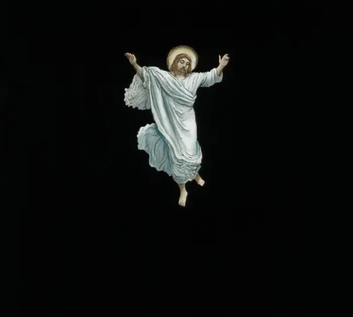 Framed Print : Slide showing a picture of Jesus Framed Print : Slide showing a picture of Jesus