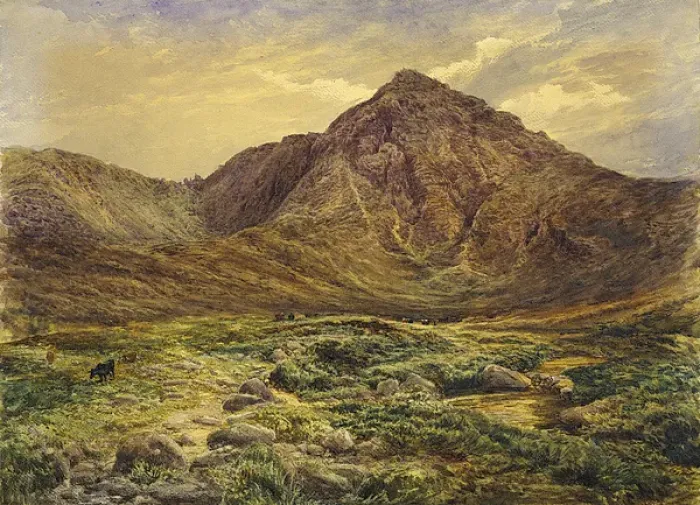 Framed Print : Slieve Bernagh from the Trassey Bog, Mourne Mountains Framed Print : Slieve Bernagh from the Trassey Bog, Mourne Mountains