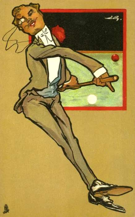 Framed Print : Slightly Tipsy Rakish Cad attempting to play billiards Framed Print : Slightly Tipsy Rakish Cad attempting to play billiards