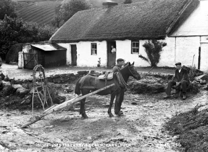 Framed Print : Slipe used for Carrying Corn, Carnlough Framed Print : Slipe used for Carrying Corn, Carnlough