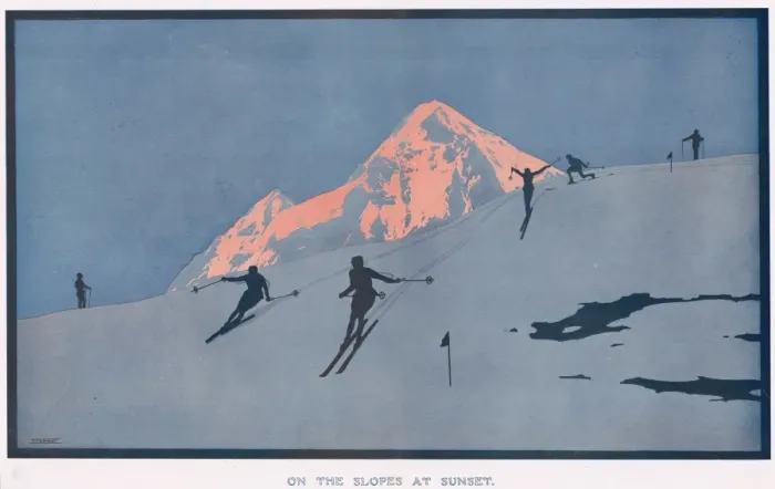 Framed Print : On The Slopes At Sunset Framed Print : On The Slopes At Sunset