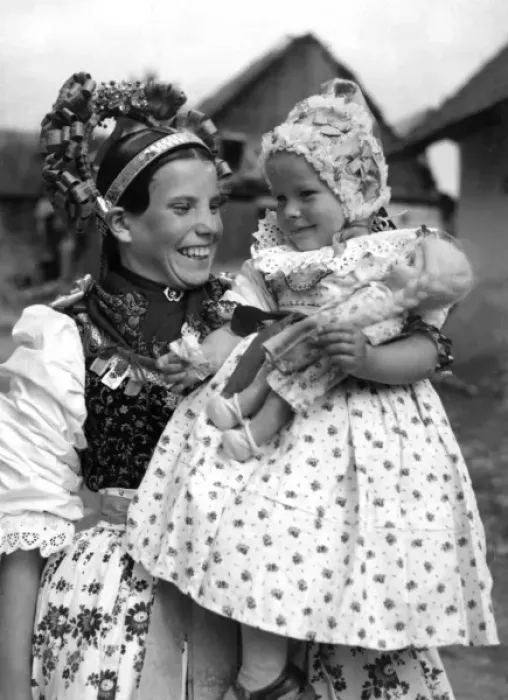 Framed Print : Slovak Mother & Child Framed Print : Slovak Mother & Child