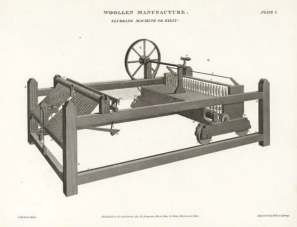 Slubbing machine or billy, 19th century