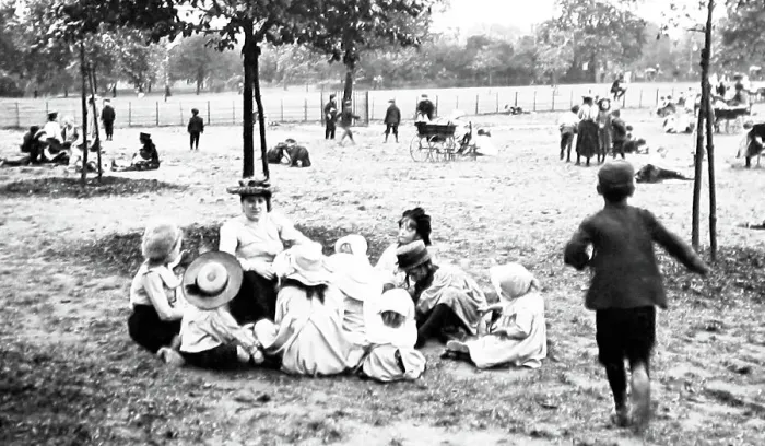 Framed Print : A Slum Nurse, St. James's Park, London Framed Print : A Slum Nurse, St. James's Park, London