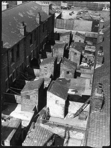 Back to Back Slums. Typical Victorian back to back slum houses