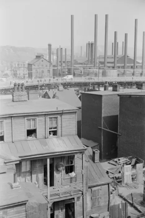 Framed Print : Slums, Pittsburgh, Pennsylvania Framed Print : Slums, Pittsburgh, Pennsylvania
