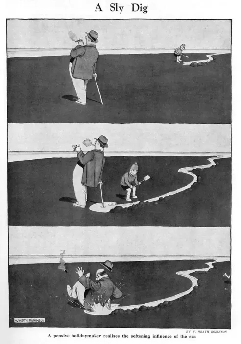 Framed Print : A Sly Dig by William Heath Robinson Framed Print : A Sly Dig by William Heath Robinson