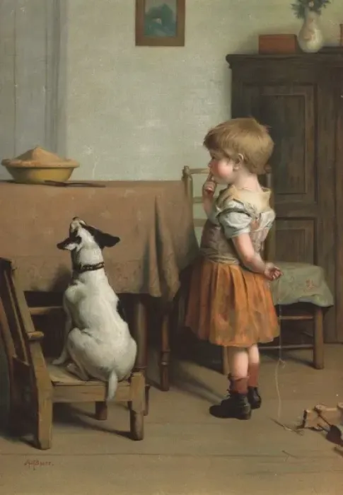 Framed Print : Small boy and dog Framed Print : Small boy and dog
