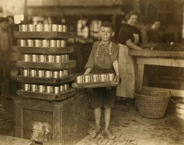 One of the small boys in J. S. Farrand Packing Co. and a hea