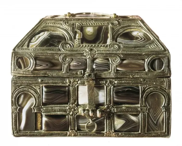 Framed Print : Small chest of the agates. 11th c. Made of silver Framed Print : Small chest of the agates. 11th c. Made of silver