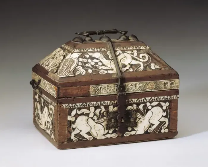 Framed Print : Small chest of the hares. 11th -12th c. Made Framed Print : Small chest of the hares. 11th -12th c. Made