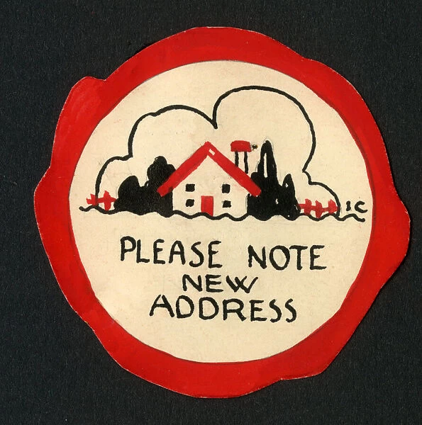 Small circular gift tag - original artwork - New address
