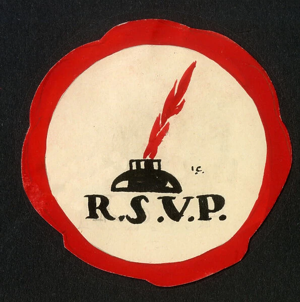 Small circular gift tag - original artwork - RSVP