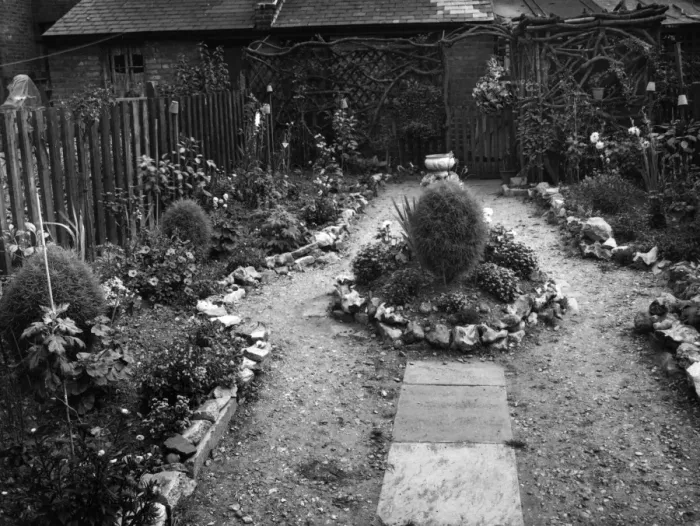 Framed Print : Small Cottage Garden