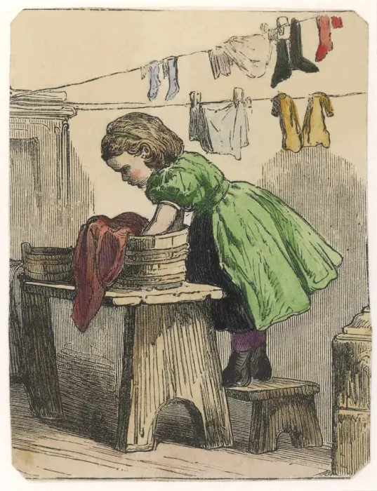 Framed Print : SMALL GIRL HAND WASHING Framed Print : SMALL GIRL HAND WASHING