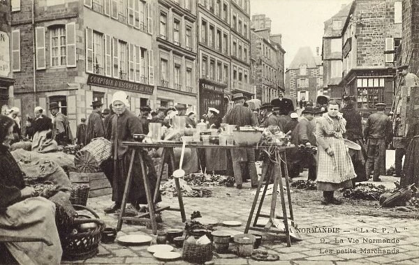 Small Market in Rouen, Normandy