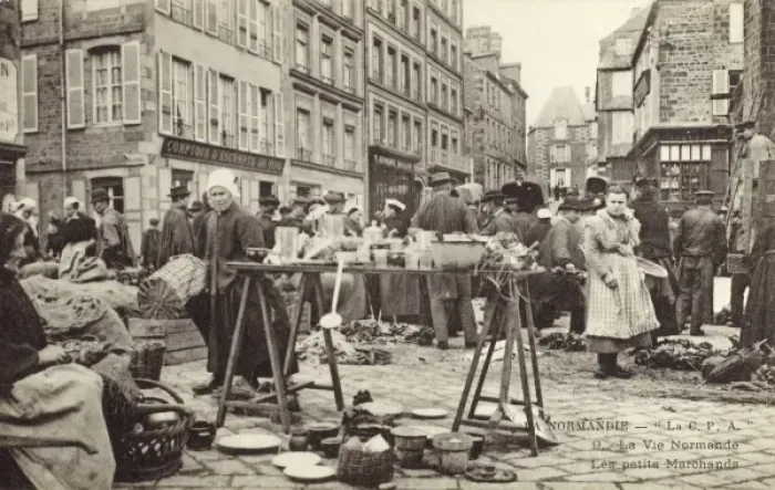 Framed Print : Small Market in Rouen, Normandy Framed Print : Small Market in Rouen, Normandy