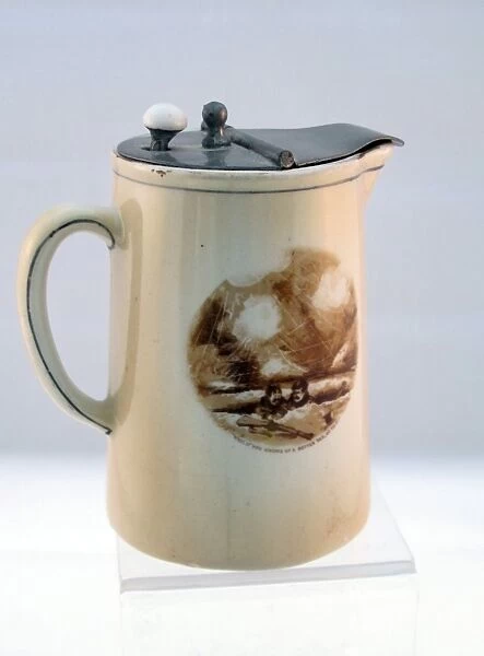 Small milk jug with metal cover - Bairnsfatherware