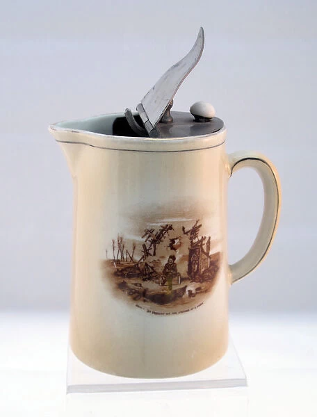 Small milk jug with metal cover - Bairnsfatherware