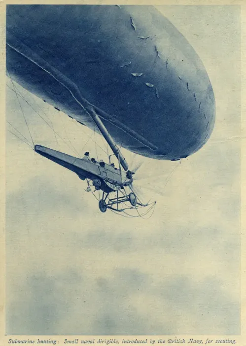 Framed Print : A small naval dirigible, introduced by the British Navy for scouting for submarines Framed Print : A small naval dirigible, introduced by the British Navy for scouting for submarines