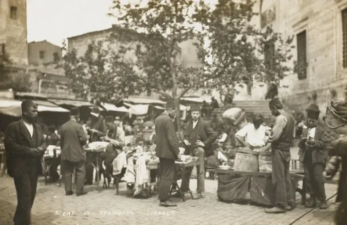 Framed Print : Small outdoor Market in Constantinople Framed Print : Small outdoor Market in Constantinople