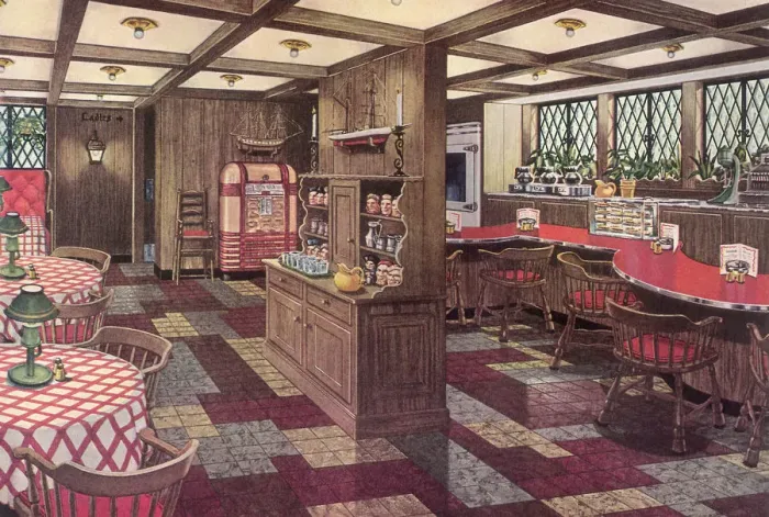 Framed Print : Small Restaurant Date: 1948 Framed Print : Small Restaurant Date: 1948