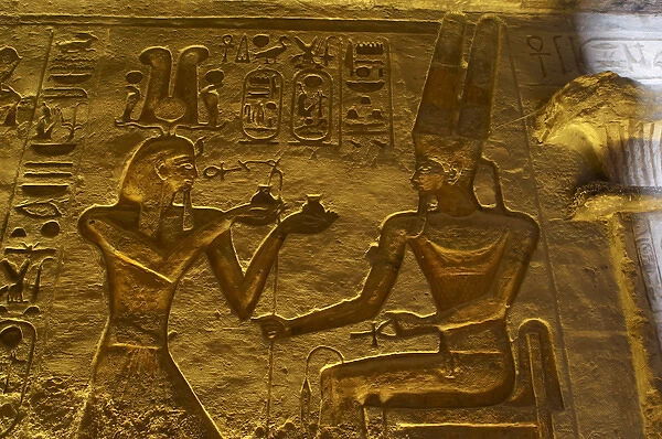 Small Temple or Temple of Hathor. Relief depicting the phara