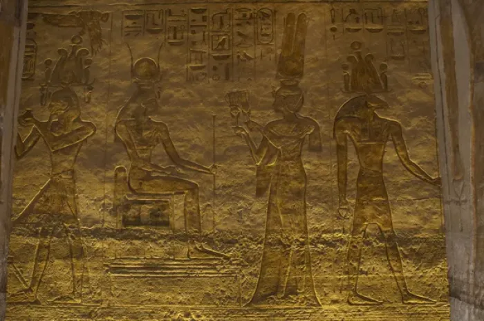 Framed Print : Small Temple or Temple of Hathor. Relief depicting Nefertari Framed Print : Small Temple or Temple of Hathor. Relief depicting Nefertari