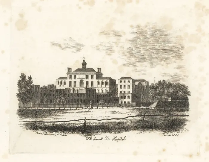 Framed Print : Smallpox Hospital, London, 1807 Framed Print : Smallpox Hospital, London, 1807