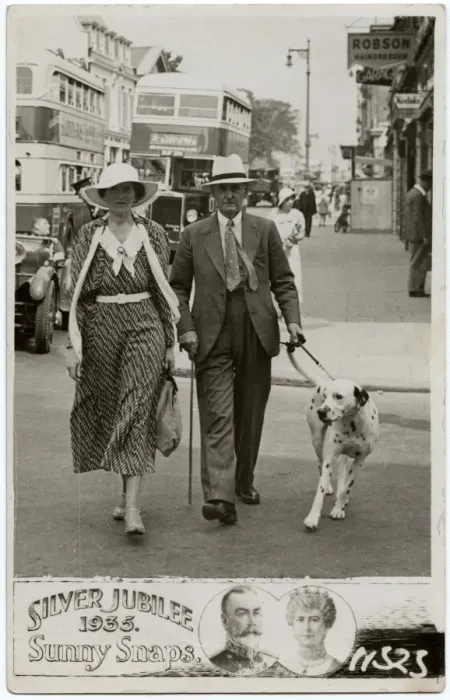 Framed Print : Smart Couple and their Dalmatian - Silver Jubilee Framed Print : Smart Couple and their Dalmatian - Silver Jubilee