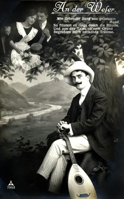 Framed Print : Smart Gent sits beneath a tree and thinks of his love Framed Print : Smart Gent sits beneath a tree and thinks of his love