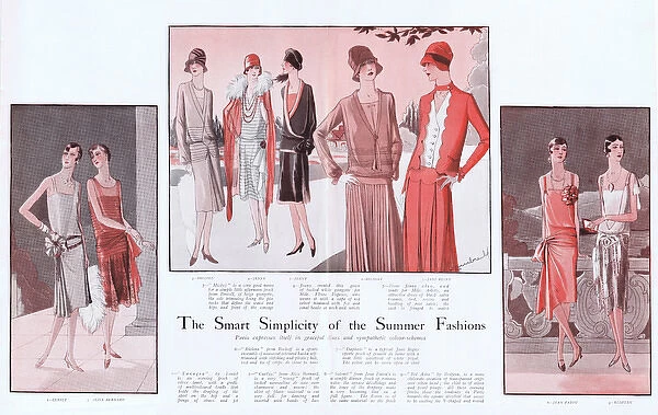 Smart Simplicity of Parisian Summer Fashions, 1927