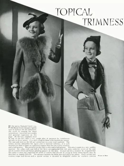 Framed Print : Smart taiored suits 1937 Framed Print : Smart taiored suits 1937