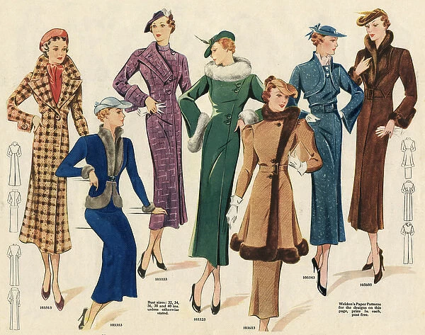 Smart winter coats 1936