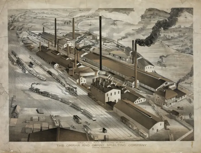 Framed Print : Smelting and refining plant, The Omaha and Grant Smelting Co Framed Print : Smelting and refining plant, The Omaha and Grant Smelting Co